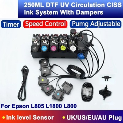 250ML UV CISS White Ink Circulation System with Damper For Epson L805 L1800 L800
