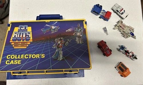 Vintage 1980s Bandai GoBots Transformers Action Figures Robots Toys With Case
