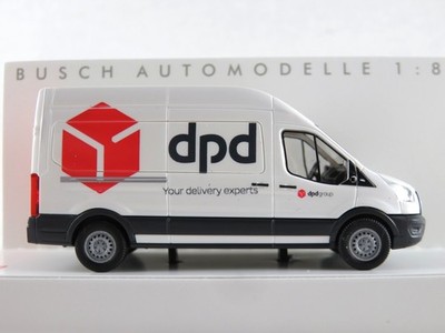 Busch 54509 Ford Transit Kastenwagen (2014) ''DPD'' in weiß/rot 1:87/H0 NEU/OVP
