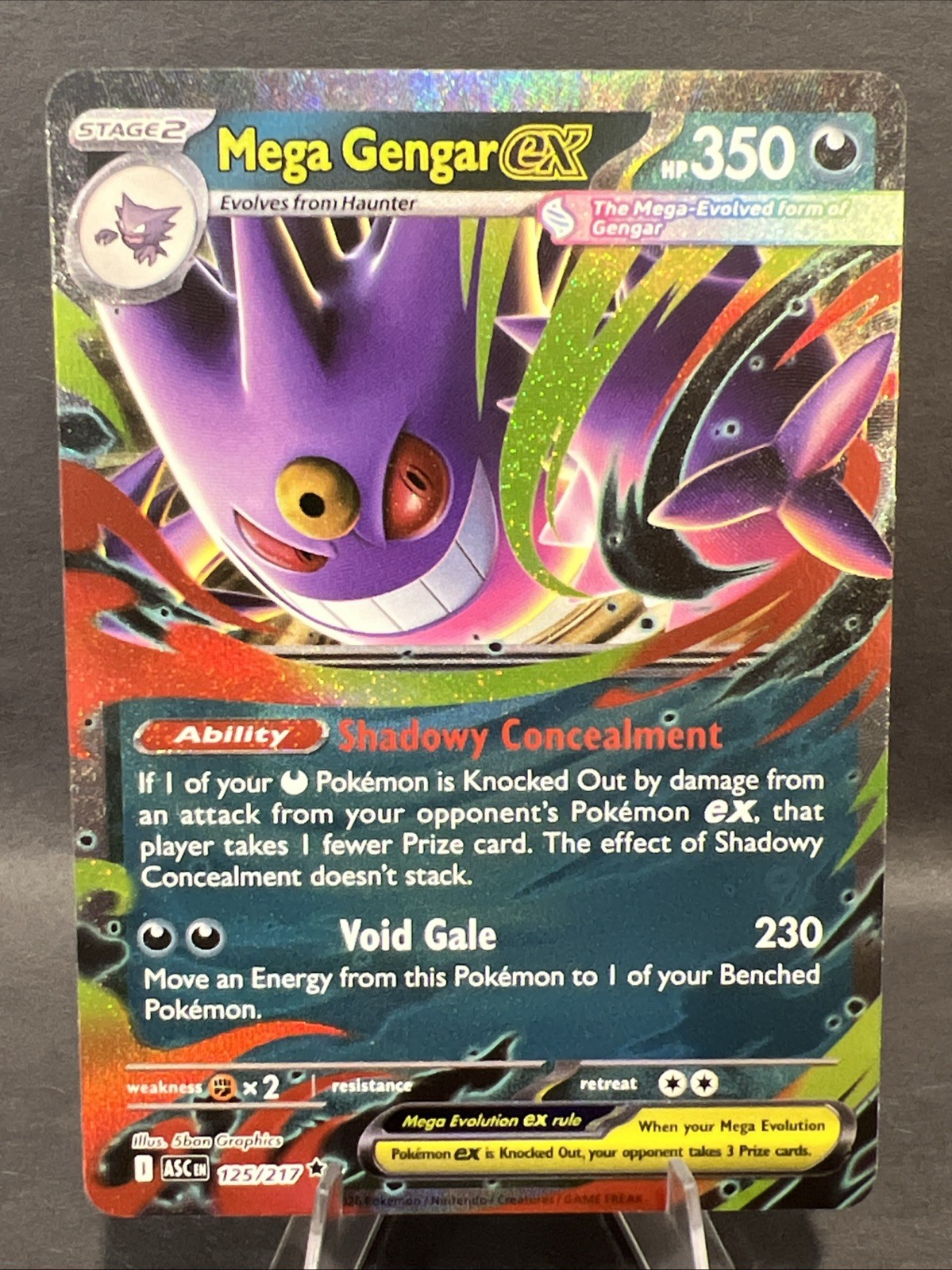 Mega Gengar ex 125/217 (Double Rare) Me: Ascended Heroes Holo NM