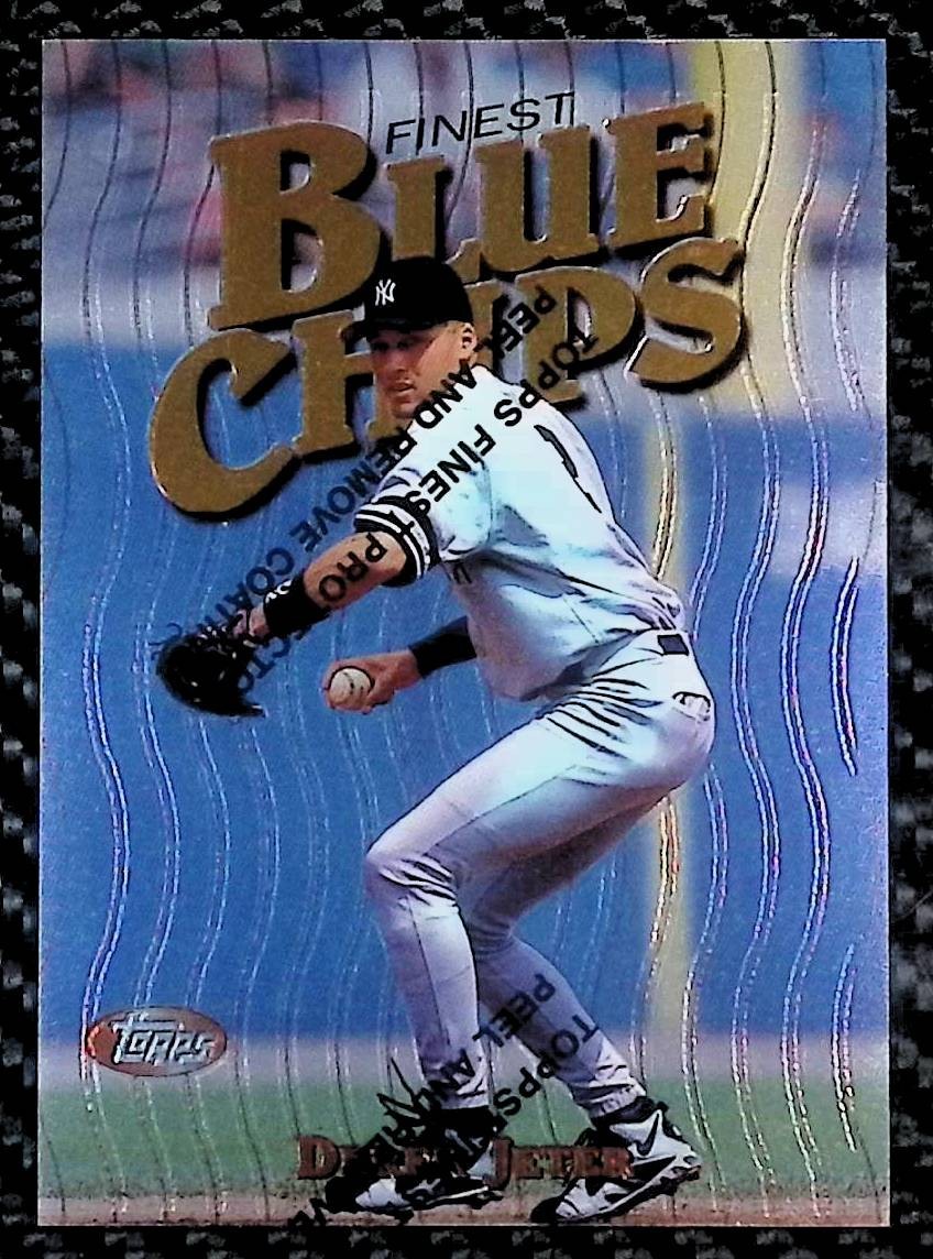 Derek Jeter - 1997 Topps Finest #15 Blue Chips - Bronze - Yankees