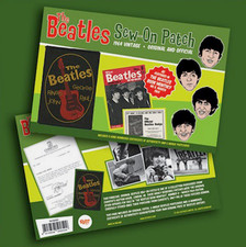 THE BEATLES - Official Rare Patch Badge from 1964. NEW + Postcards and C.O.A.