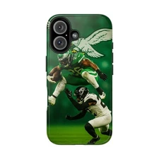 Saquon Barkley Phone Case Reverse Hurdle Philadelphia Eagles Champs ESPN iPhone