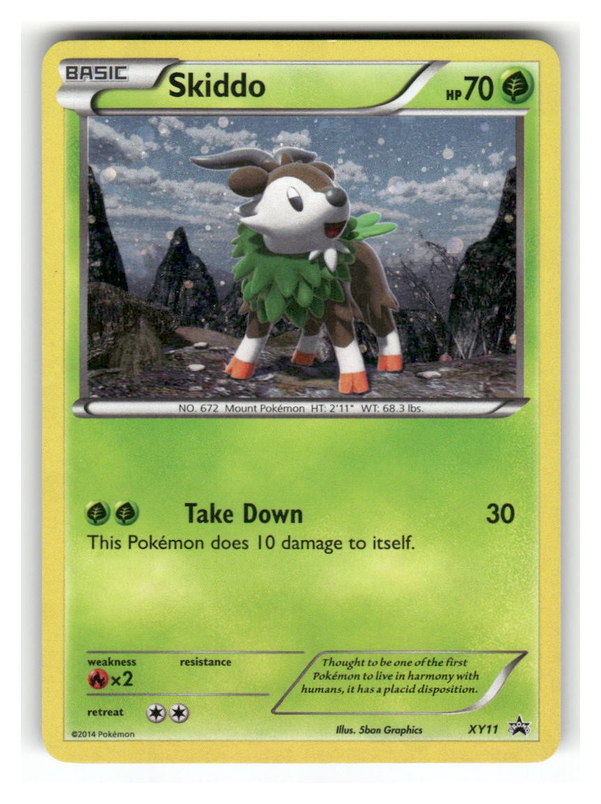 Skiddo XY11 Cosmo Holo Promo XY Promo Pokemon Moderately Played