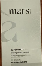 Mars by GHC Surge Max Contains Shilajit, Ashwagandha, 60Cap Pack of 3