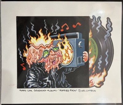 2024 Topps Garbage Pail Kids Green Day REFRIED RADIO Album Art Final Acrylic Art