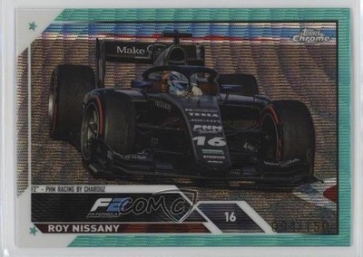 2023 Topps Chrome Formula 1 F2 Cars Aqua Wave Refractor 4/150 Roy Nissany fm0
