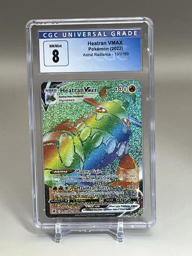 CGC 8 Pokemon Heatran VMAX Rainbow Secret Rare Holo - 191/189  Astral Radiance