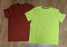 ⭐️LOT OF 2 Tek Gear Dry Tek Shirts Boys XL 18-20 Red Yellow