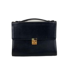 Borsa Yves Saint Laurent in pelle nera autentica