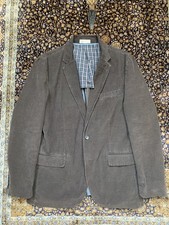 J Crew Micro Corduroy Sport Coat Brown Preppy Academia Mens L