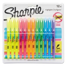 Sharpie Pocket Style Highlighters, Chisel Tip, Assorted Colors, Dozen