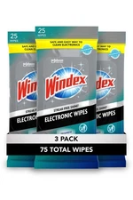 Windex Electronic Cleaning Wipes, Pre-Moistened Screen Wipes for TVs, Phones,