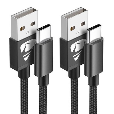 USB C Kabel 2 Stück 2m Ladekabel Nylon Schnellladung 3,1A für Samsung iPhone 15
