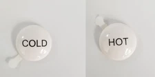 California Faucets PINDXH and PINDXC Hot and Cold Label Index Porcelain Buttons