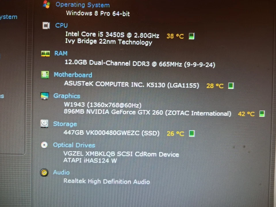 Graphics Card  Geforce GTX 260 2 896MB 448 Bit DDR3 Dual DVI PCI-E - Image 3 of 4