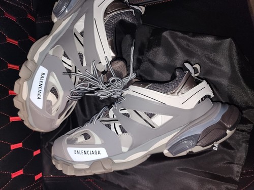 Balenciaga Track Colorblock Gray White  Top Lace-Up Sneaker (No Returns)