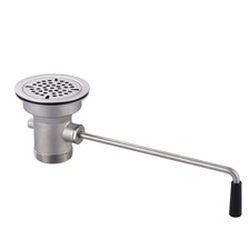 Commercial Sink Drain: 3-1/2 Opening Waste Valve-Brass Kitchen With Twist