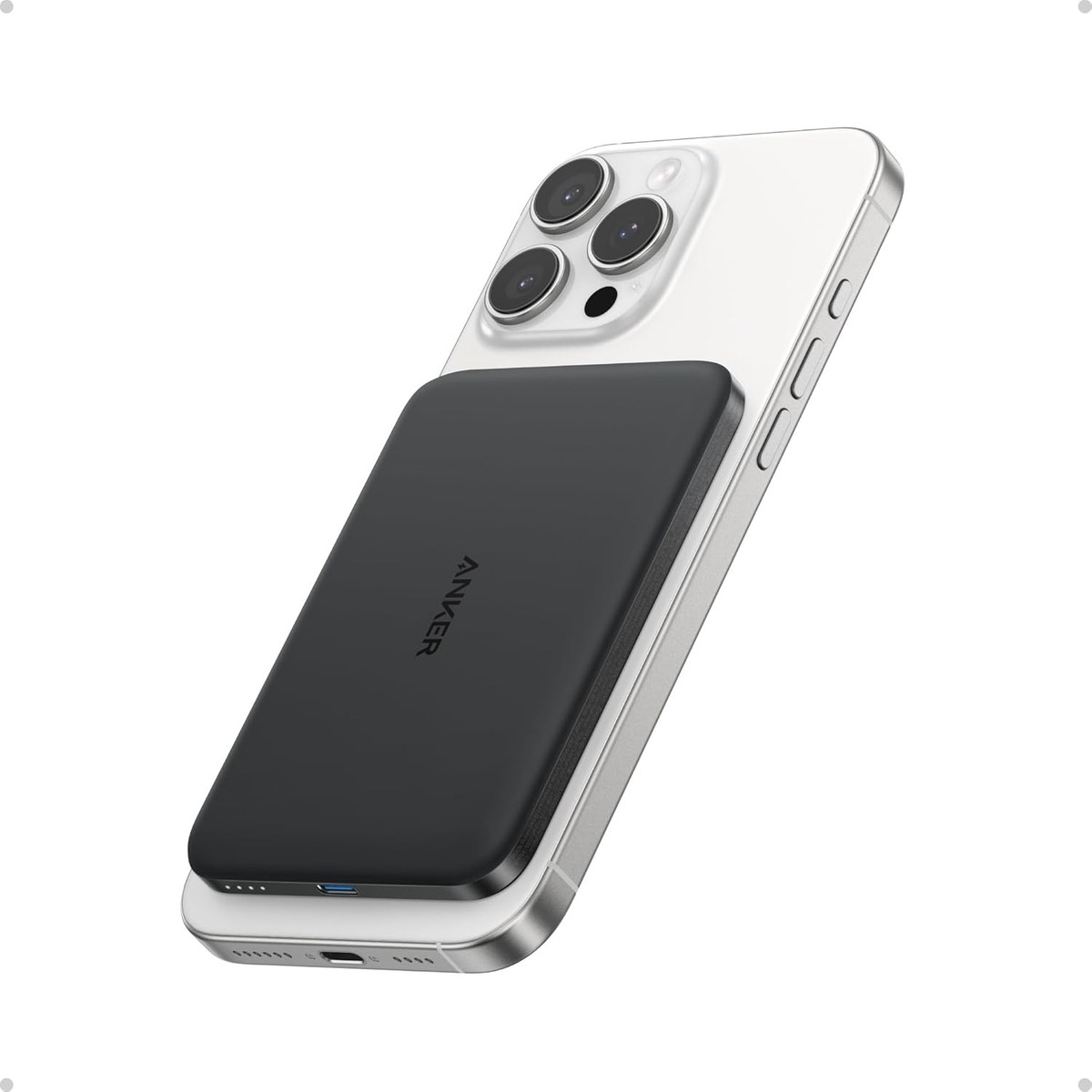 Anker Nano Power Bank, Ultra-Slim 5000mAh Magnetic Battery Pack, Qi2  Certified