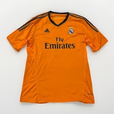 Iker Casillas #1 Real Madrid 2013-14 Third Jersey Orange Gold XL