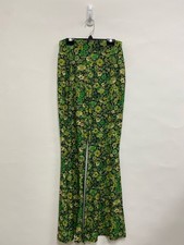 Zara Size S Green Black/Tan Flowers Ladies Pants