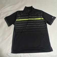 Nike Golf Tour Performance Dri-FIT Men's Polo Shirt Black Moisture Wicking M