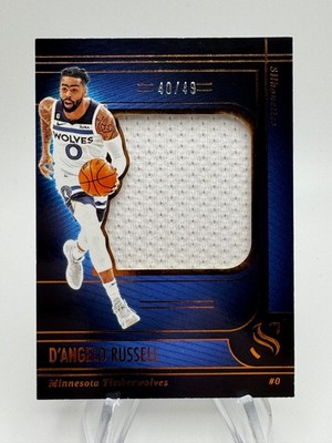 2024-25 Silhouette D'ANGELO RUSSELL Bronze Silhouettes Game Worn Patch /49
