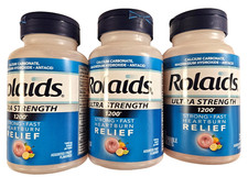 ROLAIDS Ultra Strength Chewable Antacid Tablets 72ct FRUIT  3 pack  --
