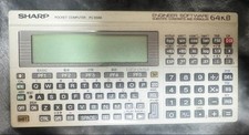 SHARP Pocket Computer PC-E550 64KB Tested Working Weak LCD Display Used JP t66
