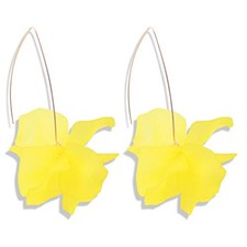 Summer Rose Boho Resin Petal Drop Earrings for Women Flower Earrings Flower Hoop