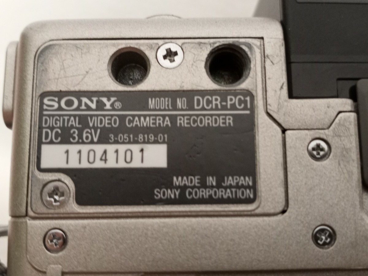 Sony DCR-PC1 MiniDV Camcorder HEADS CLEANED! FOR PARTS, AS