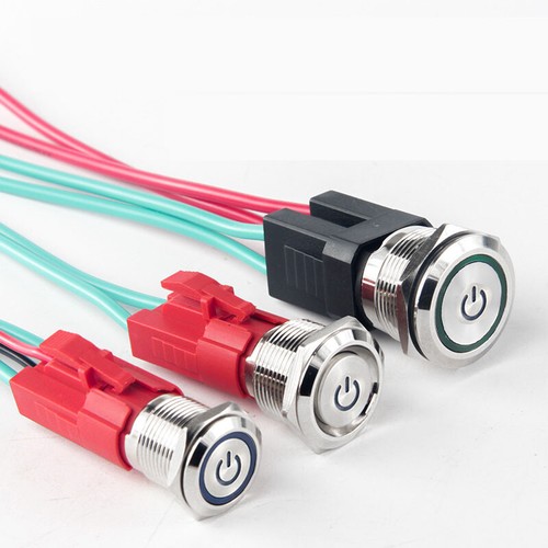 IP66/IP67 LED Illuminated ON / OFF POWER Button Switch 12mm 16mm 19mm 22mm 25mm - Picture 2 of 23