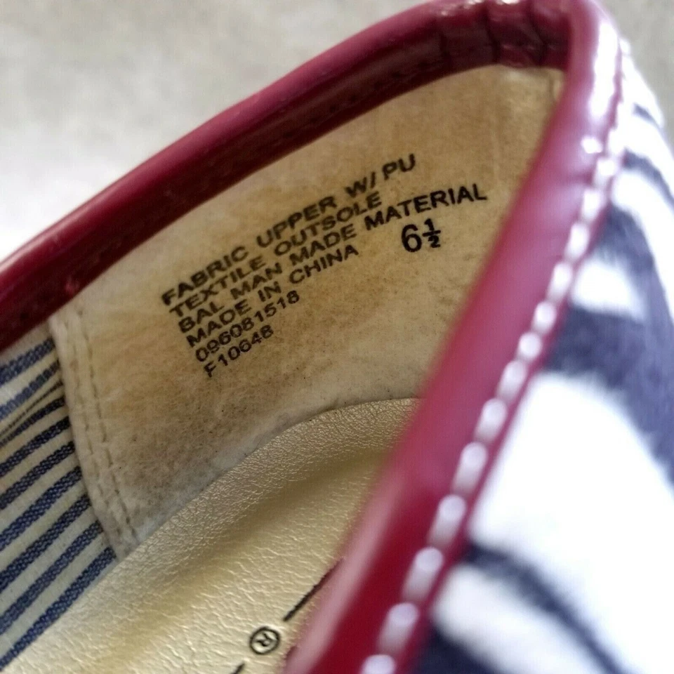 Mossimo Mujer F10648 Talla 6.5 Multicolor Tela Estampado Cebra Punta abierta 3.5" Hee Foto 2 de 4