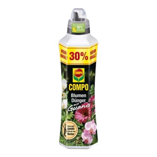 (13,08€/L) Compo BlumendüNger Mit Guano 1,3 L PflanzendüNger Blumenbeet FlüSsig-image