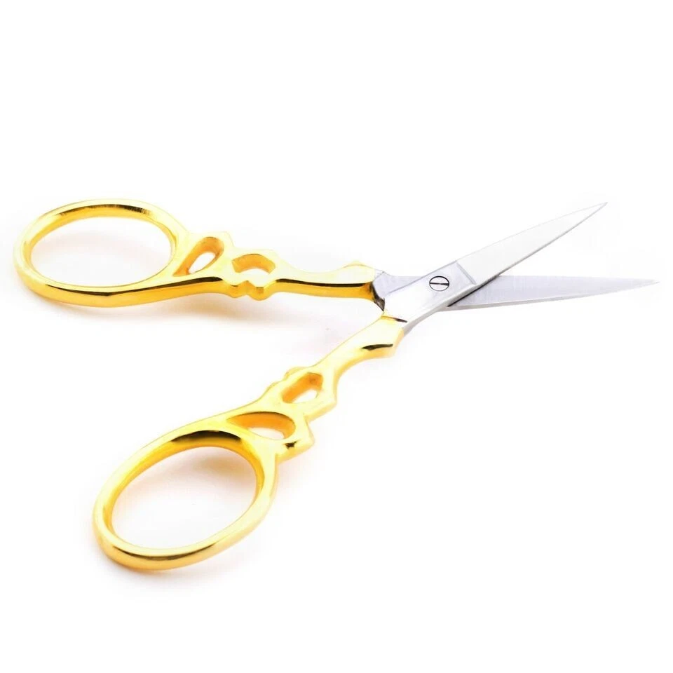 Kunsthandwerk, goldene Stickschere, Allary Drawing, moderne Schere, 8,9 cm - Bild 2 von 2
