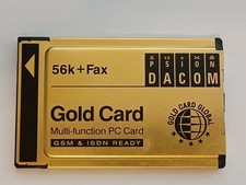 Psion Dacom Global 56k Fax  Modem Gold Laptop PC Card- LR109212- PCMCI