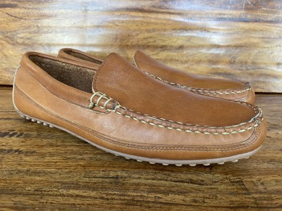 Leather Driving Shoes Casual Brown Size 