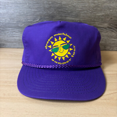 Vintage Dream Machine Hat Cap Snap Back Purple Summer Tour Adjustable