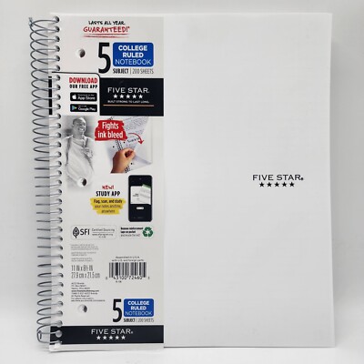 【未開封】A&G NEXT BREAKS FIVE STARS BEST Amazon.com : Five Star Spiral Notebooks Plus Study App, 2