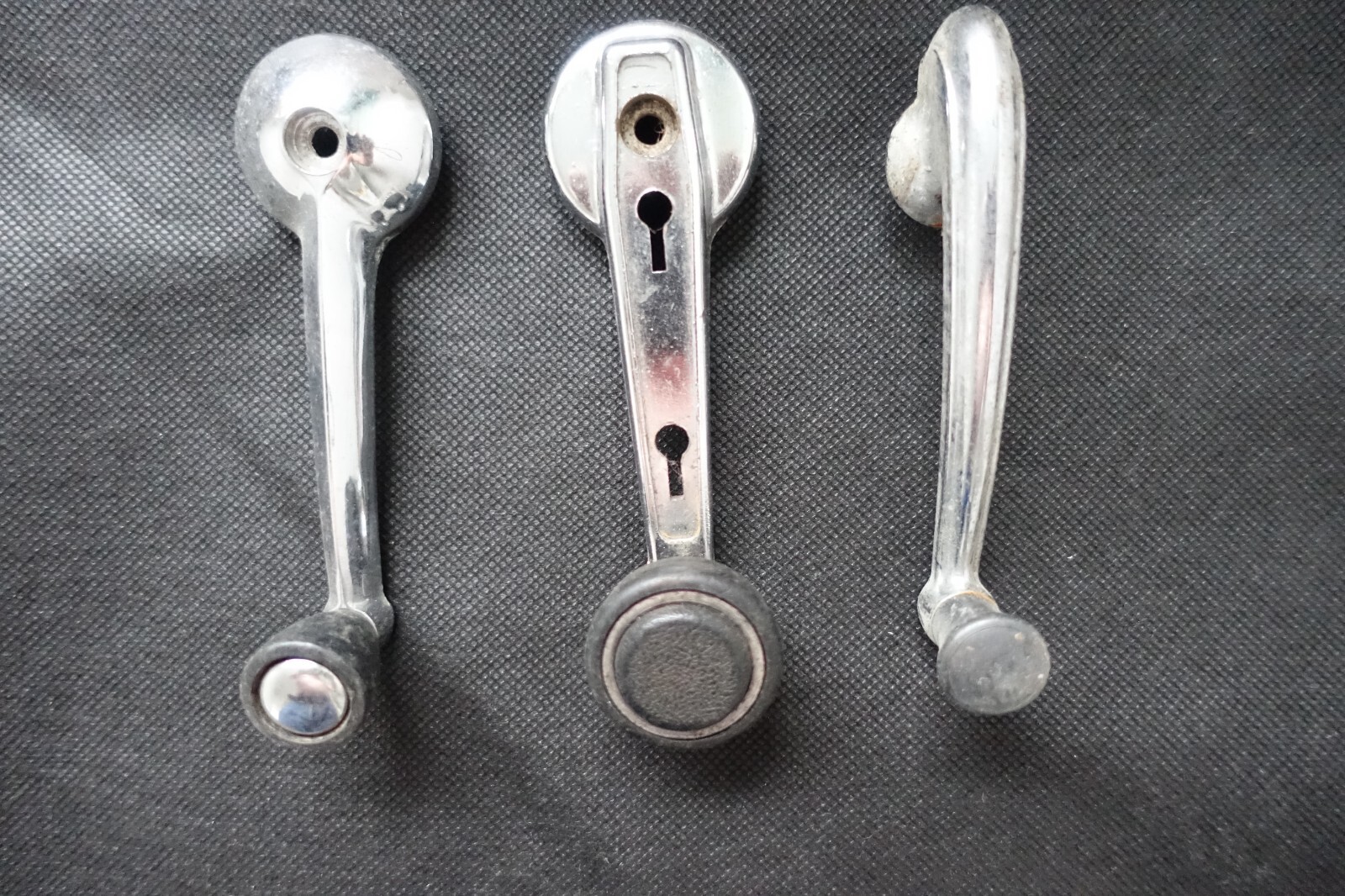 Job Lot Of Classic Car Parts Chrome items Door Handles, Winders etc