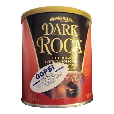 Brown & Haley DARK Roca Buttercrunch Toffee Almonds Chocolate 10oz SPL NO WRAP