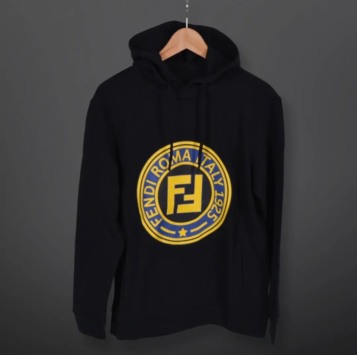 Hoodie Black Size 48 Fendi roma 1925 Logo sweatshirt | eBay