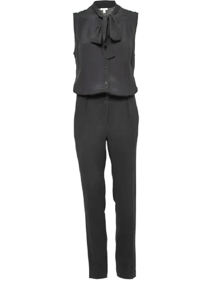 BURBERRY ~ Mono negro con línea de cuello lazo ~ talla: M; 44 * AUTÉNTICO Foto 2 de 4