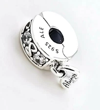 New 100% Authentic PANDORA 925 Silver Family Always Pavé Clip Charm 791151C01