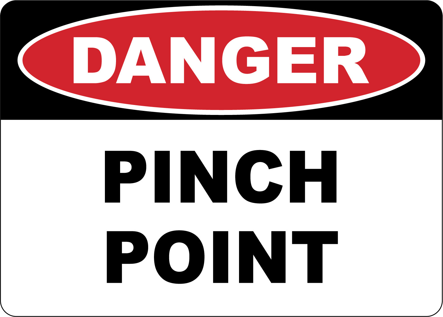 OSHA Danger Pinch Point Laminated Vinyl Decal Sticker Label