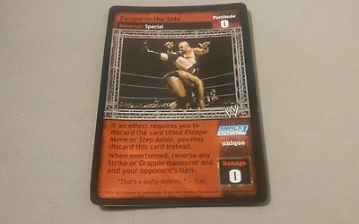 WWE Raw Deal ESCAPE TO THE SIDE FOIL CARD UNIQUE