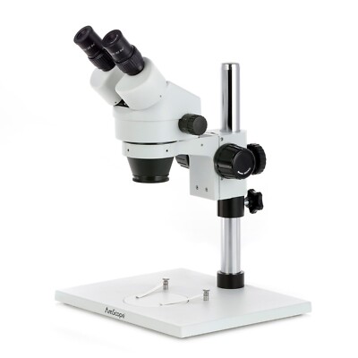 AmScope SM-1B 7X-45X Binocular Zoom Stereo Microscope w Pillar-stand +Large Base