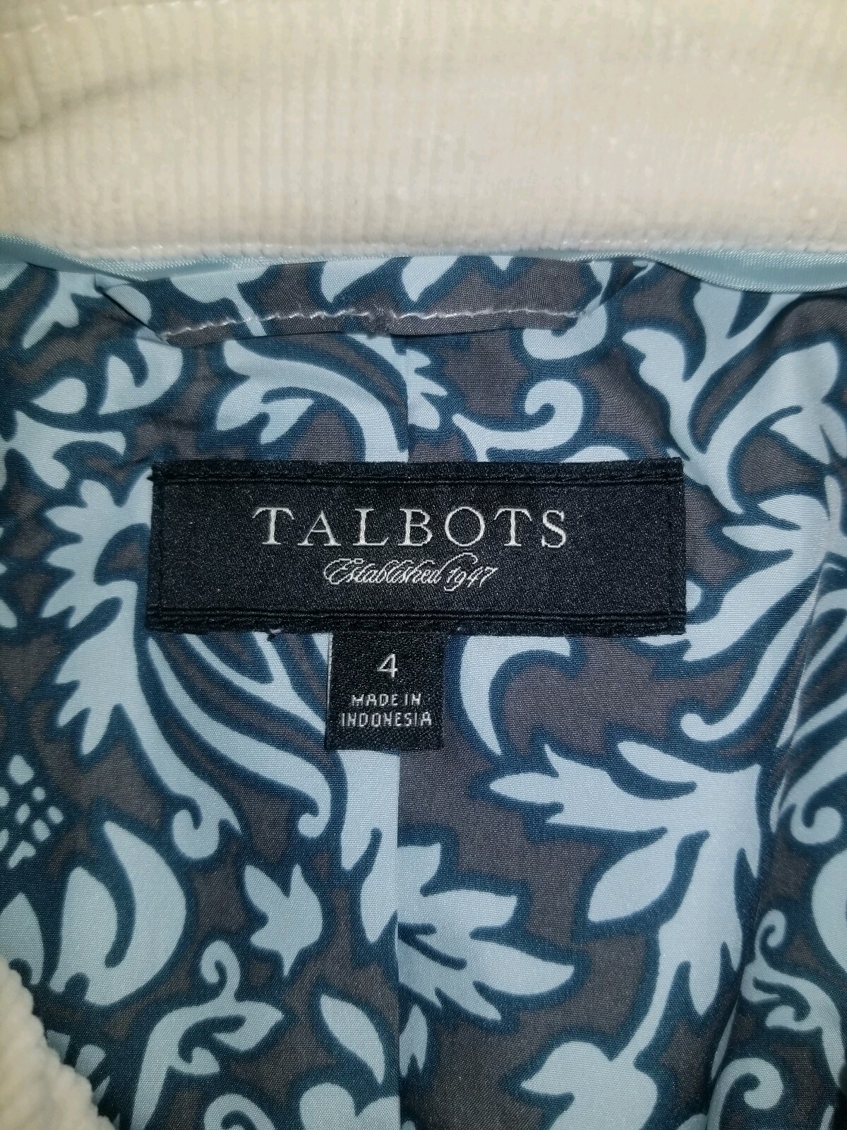 Talbots beige Jacket Blazer down embellished bott… - image 7