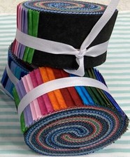Jelly Roll Marbled Colors Mottled Blenders 2.5" Roll Up Cotton Precuts M536.14