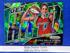 2022 #6 Elena Delle Donne WNBA Panini Prizm Get Hyped Green Ice Prizm Mystics